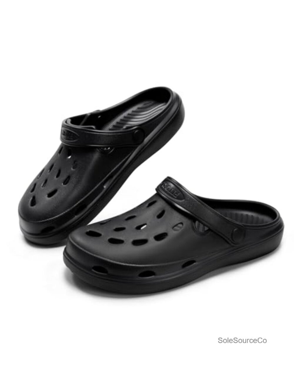 FITORY Unisex Garden Clogs Lightweight EVA Slip-on Shoes Adjustable Heel Strap
